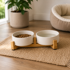 Ceramic Food and Water Bowl Set